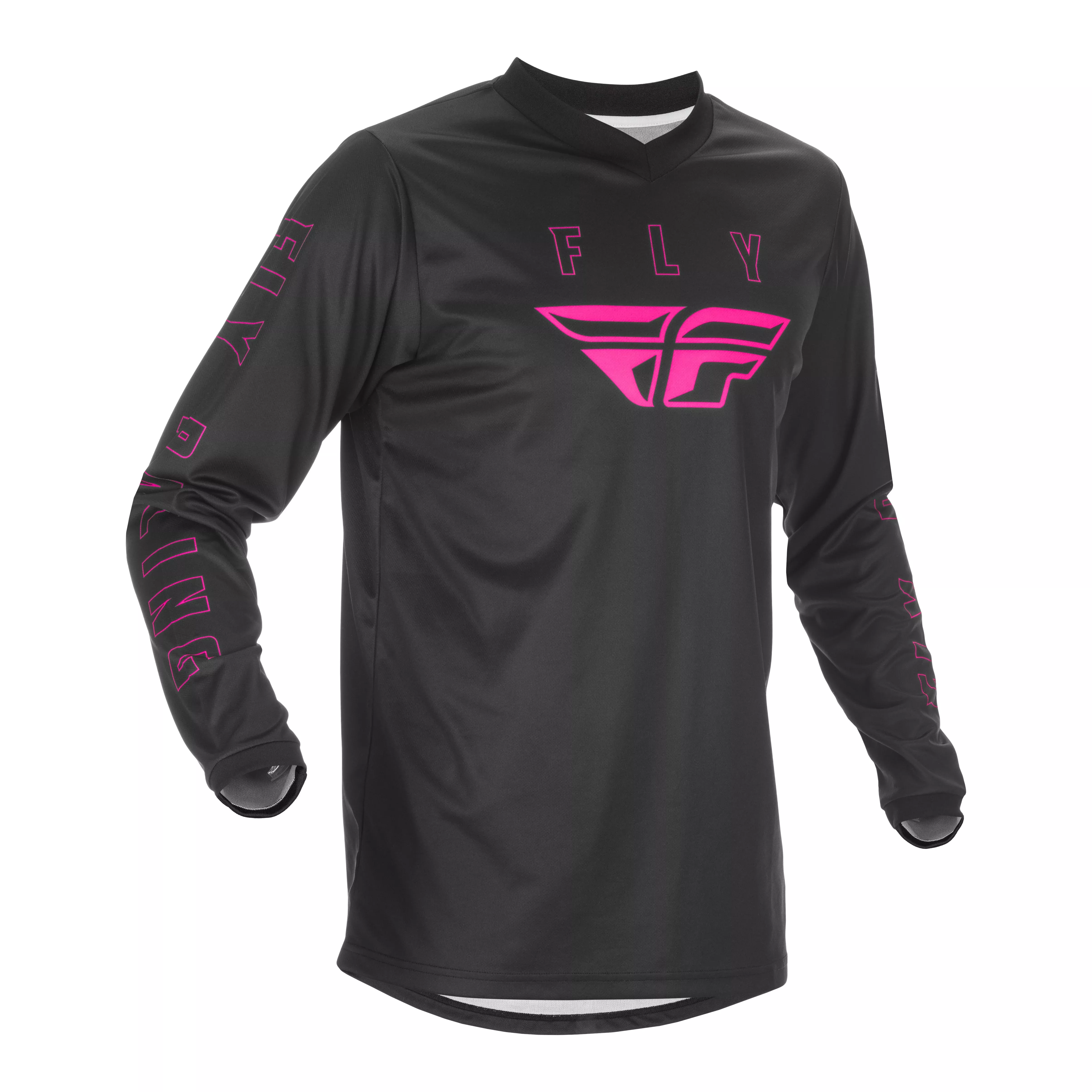 FLY RACING YOUTH F-16 JERSEY BLACK/PINK YL - 374-928YL