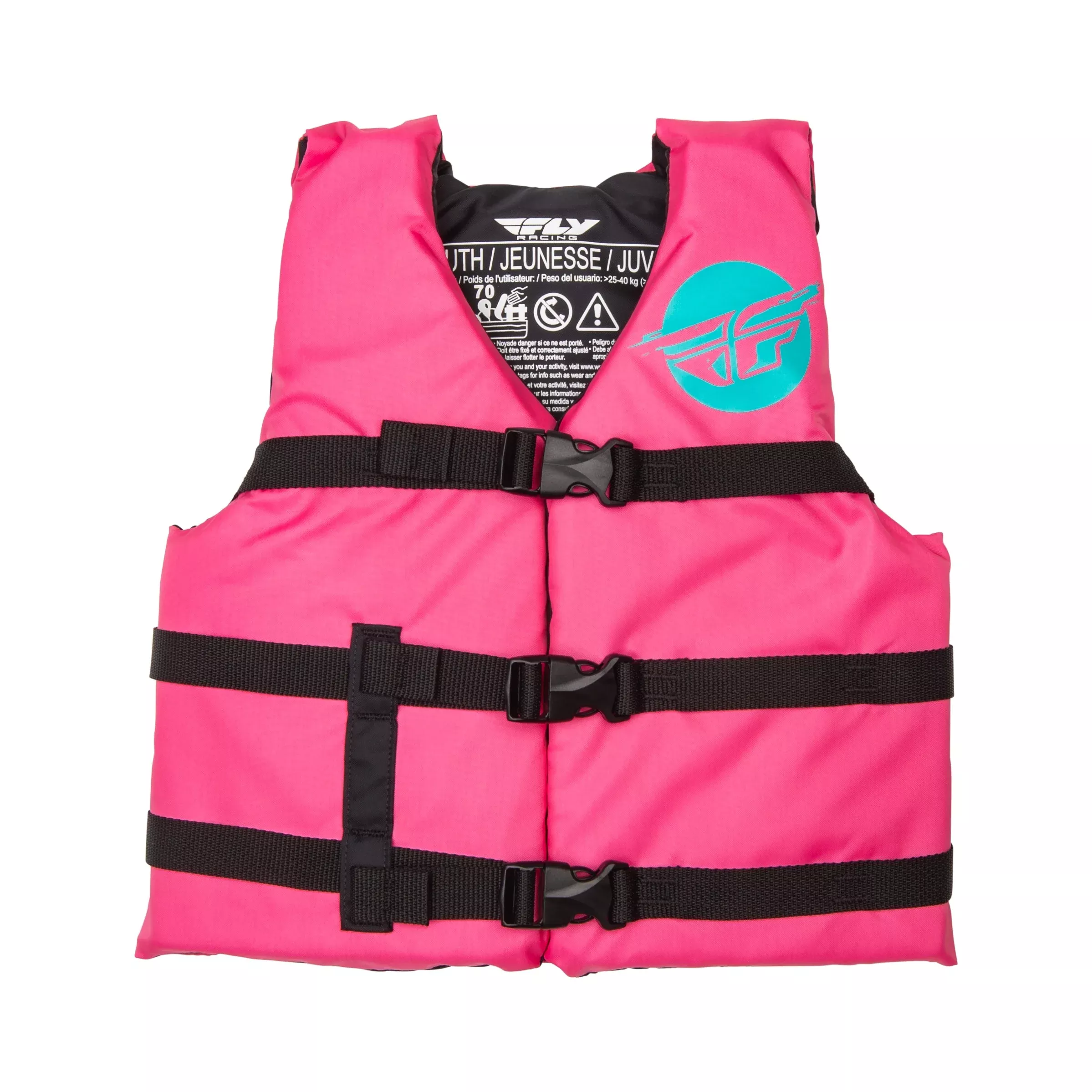 FLY RACING YOUTH FLOTATION VEST NEON PINK/TEAL - 221-30330