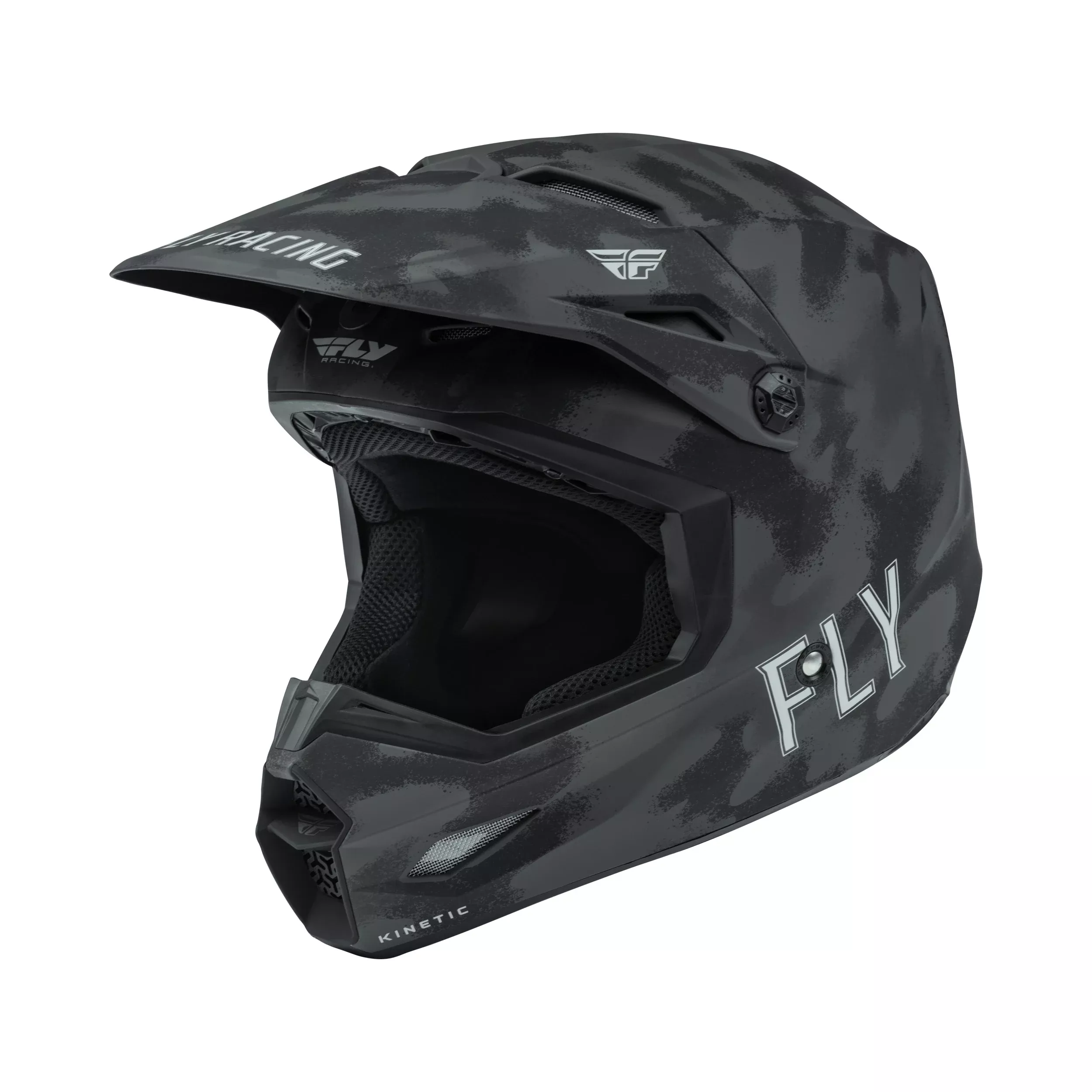 FLY RACING YOUTH KINETIC S.E. TACTIC HELMET MATTE GREY CAMO YL - 73-3316YL