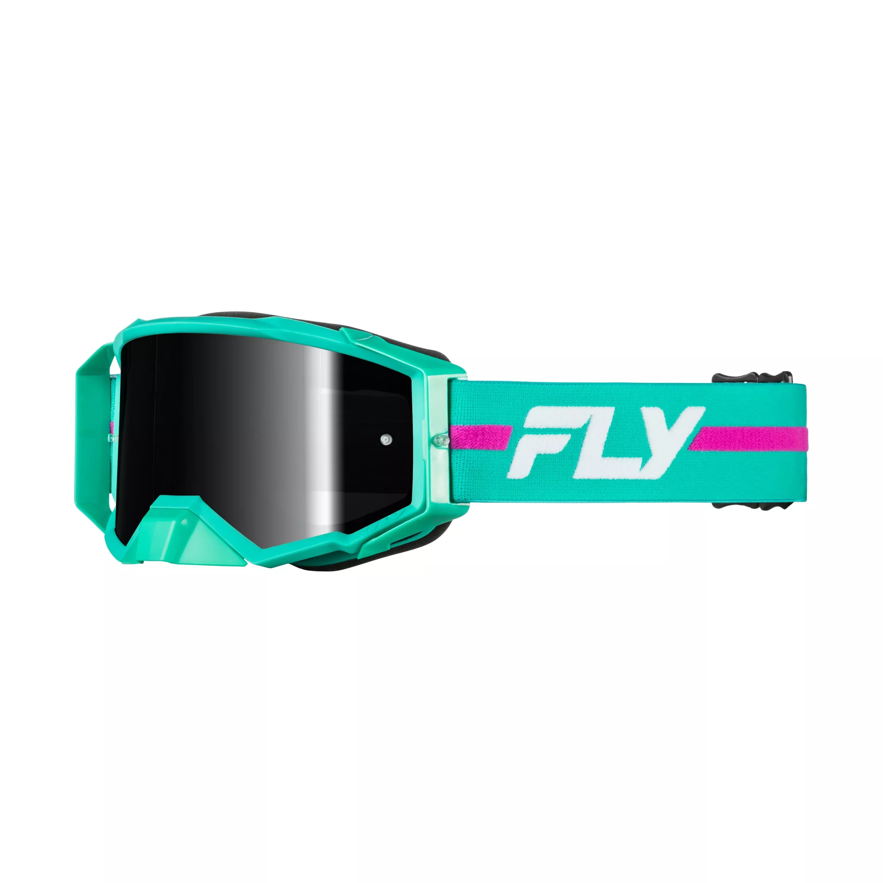 FLY RACING ZONE PRO GOGGLE TEAL/PURPLE W/ BLACK MIRROR/SMOKE LENS - 37-51917