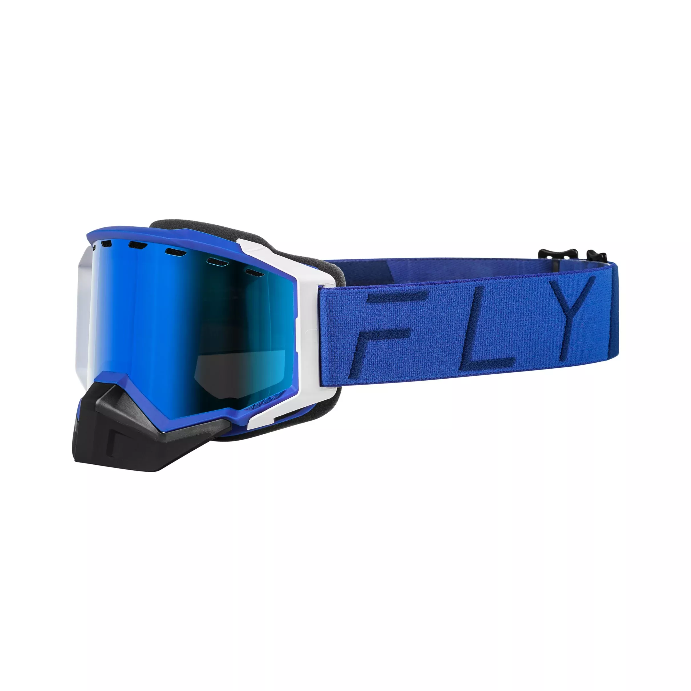 FLY RACING ZONE PRO SNOW GOGGLE BLUE W/ BLUE MIR/PLRZD SMOKE LENS - 37-50341