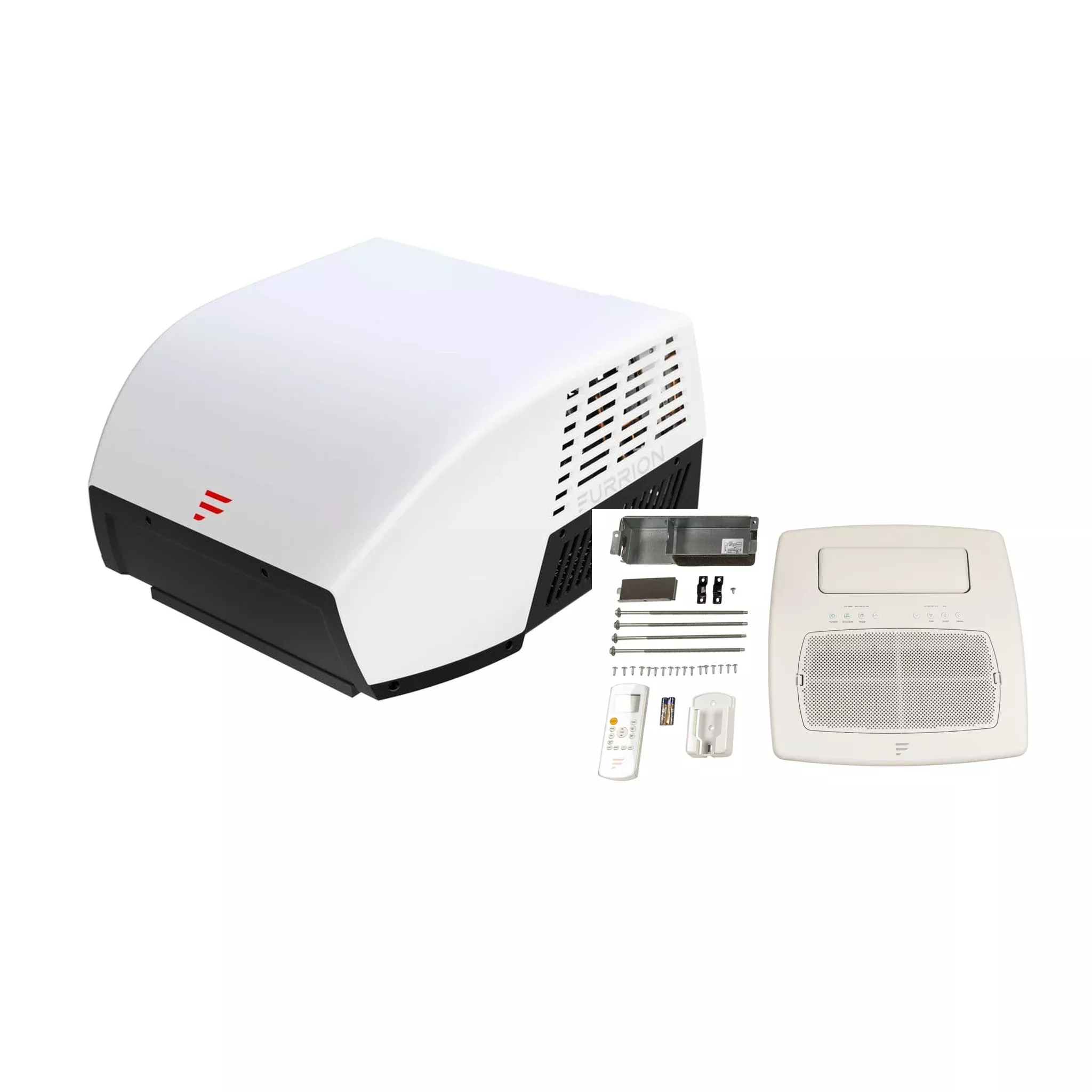 Furrion - 18K Chill Cube Heat Pump Non-Ducted RV AC Bundle - White Rooftop Unit & Air Distribution Box - 2025008214