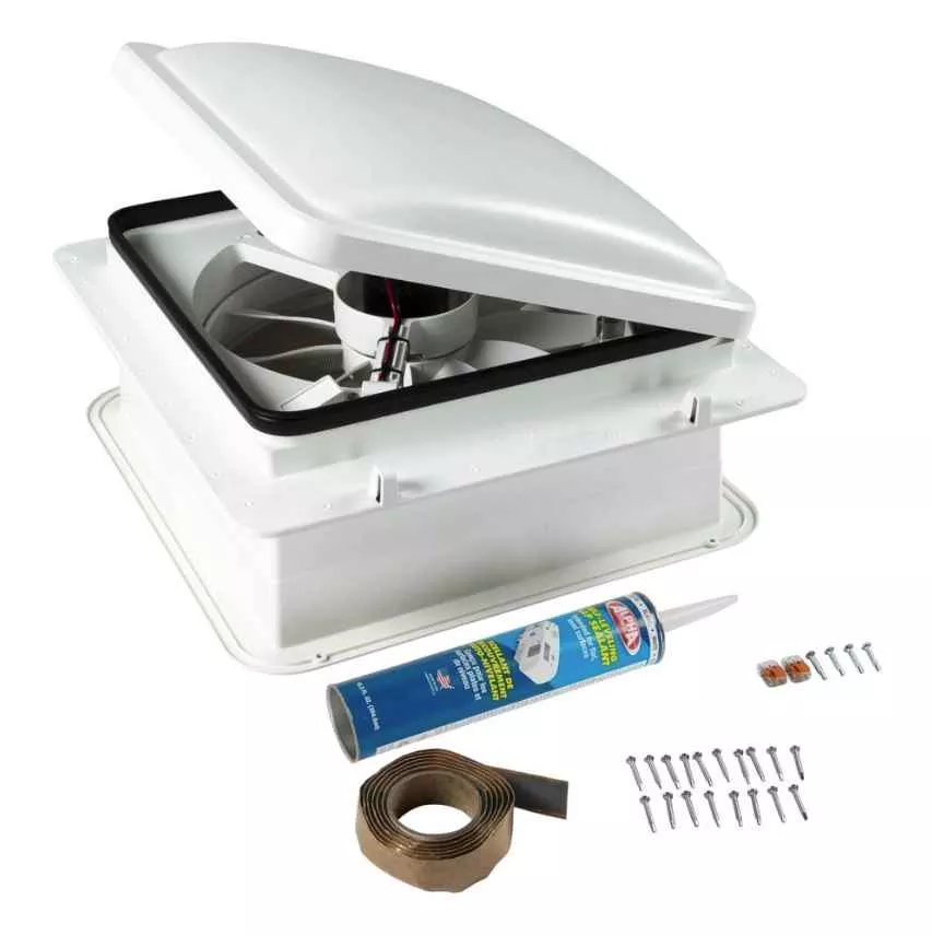 Furrion 2023042193 Manual RV Roof Vent with Fan - White