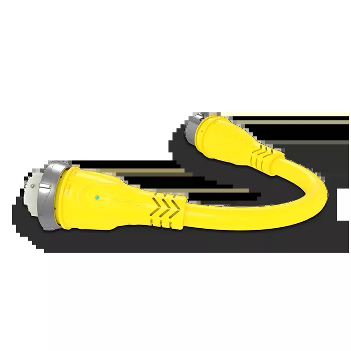 Furrion 50A (125V) Connector To 50A (125/250V) Plug Pigtail Adapter - Yellow #FP5055-SY