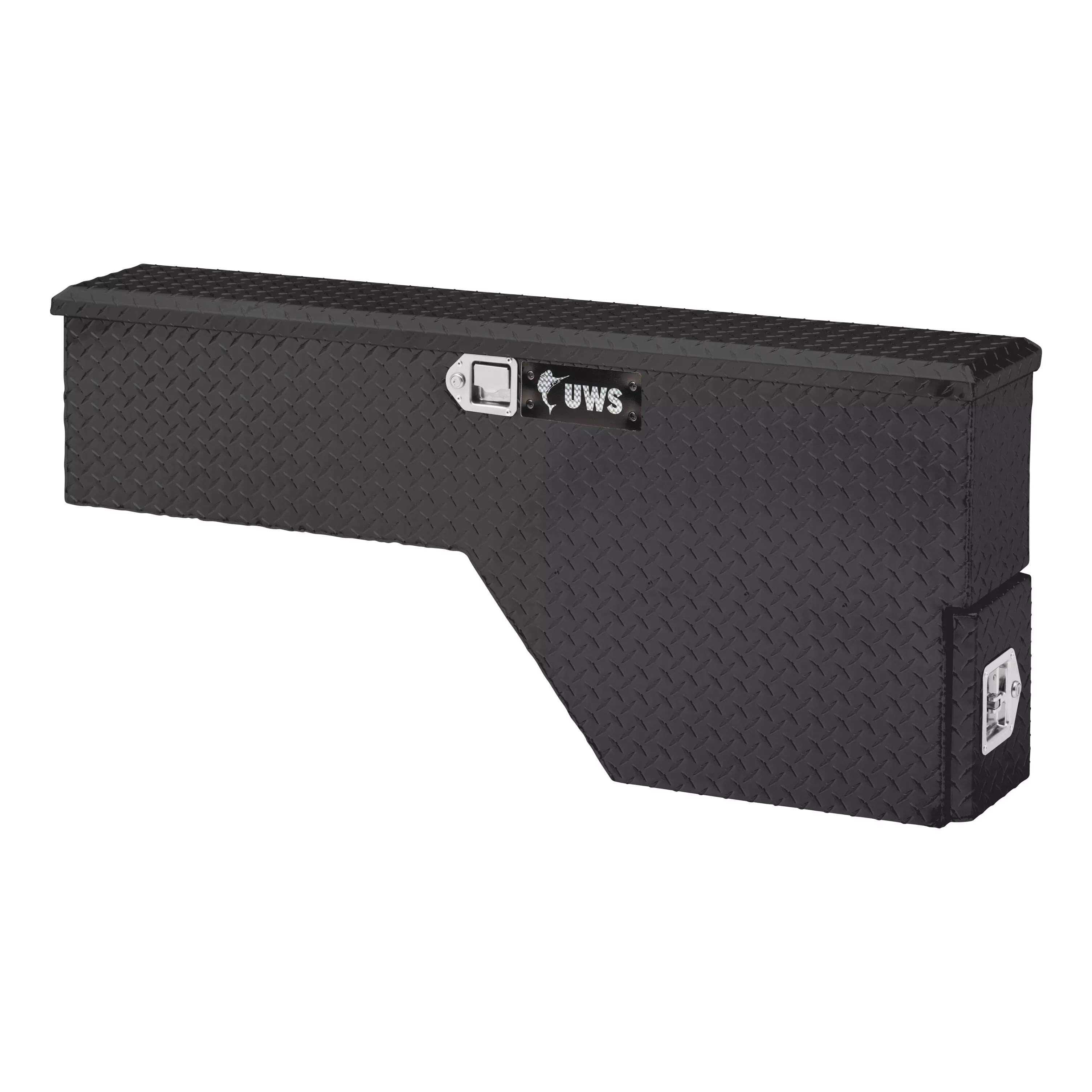 FW-48-DS-D-BLK - Gloss Black Aluminum 48" Driver-Side Wheel Well Tool Box (LTL Shipping Only)