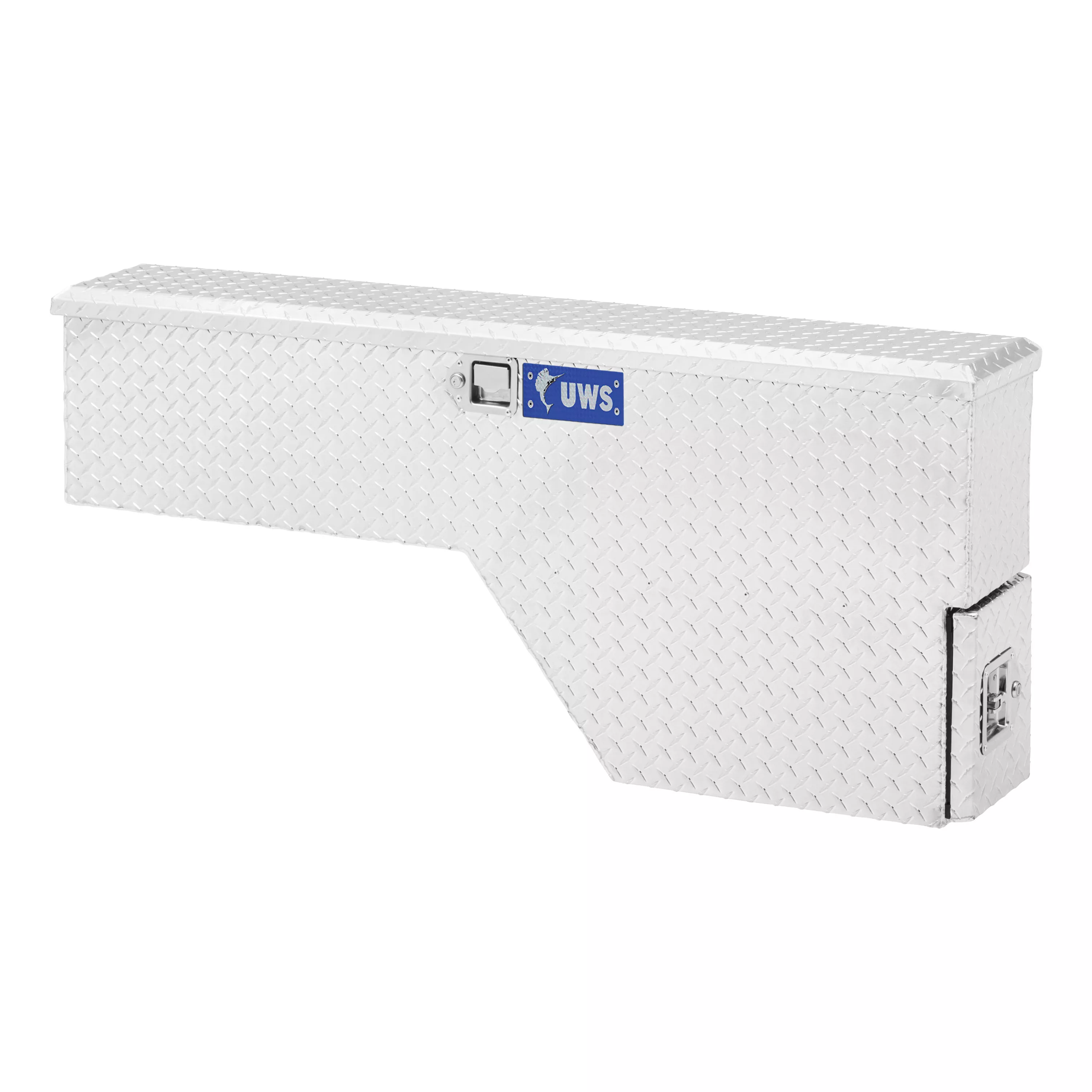 FW-48-DS-D - Bright Aluminum 48" Driver-Side Wheel Well Tool Box (LTL Shipping Only)