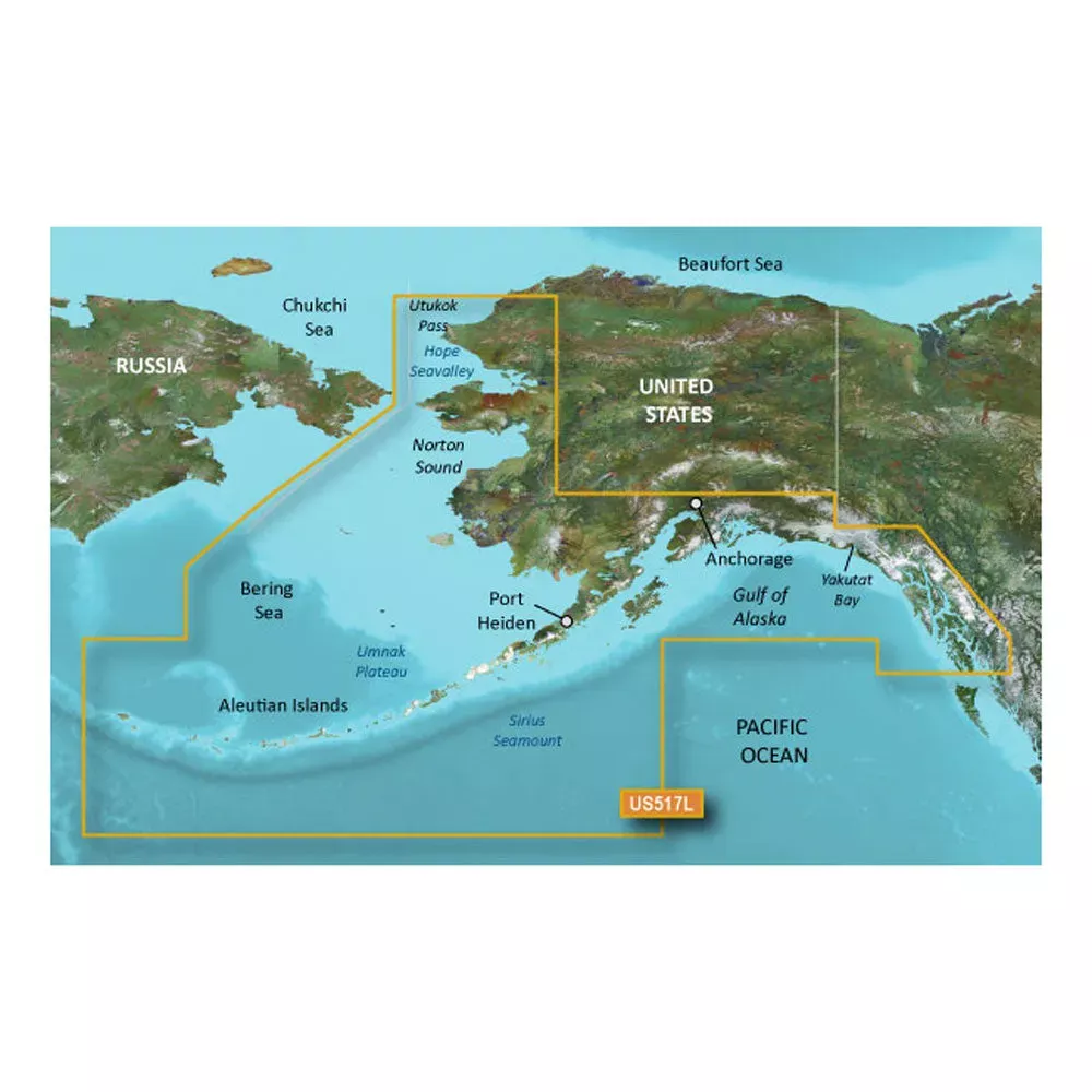 Garmin BlueChart g3 Vision HD – VUS517L – Alaska South – microSD/SD 010-C0887-00