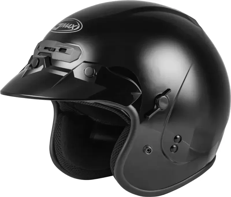 Gm 32 Open Face Helmet Black Md