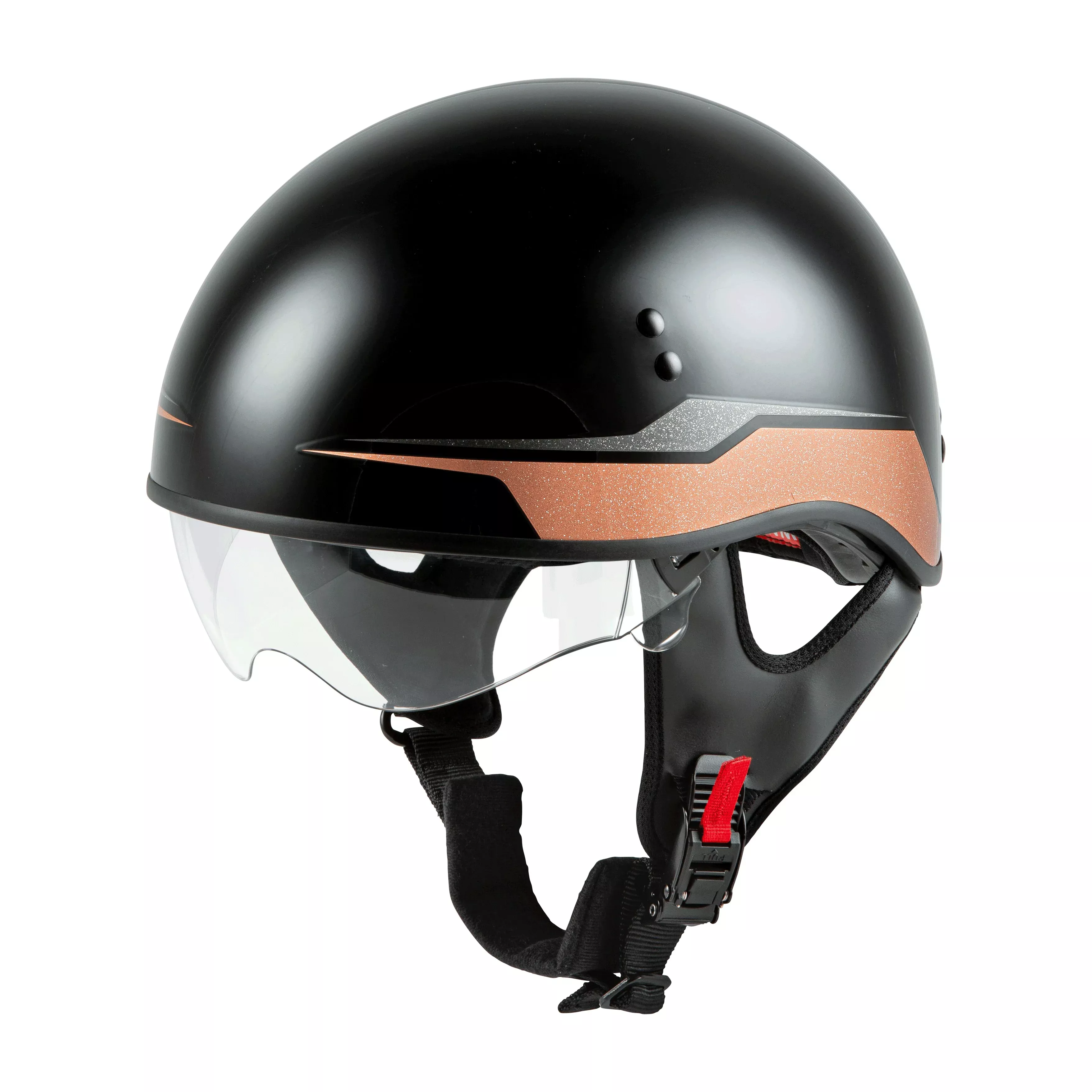 GMAX HH-65 HALF HELMET SOURCE NAKED BLACK/COPPER MD - 72-5661M