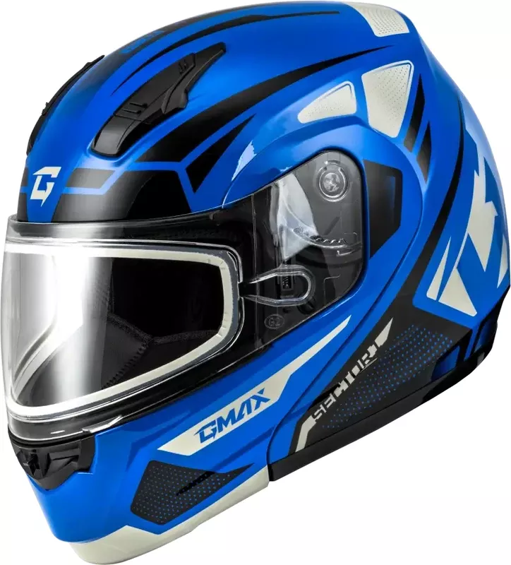 Gmax M2043976 Md-04S Sector Snow Helmet Blue/Black Lg