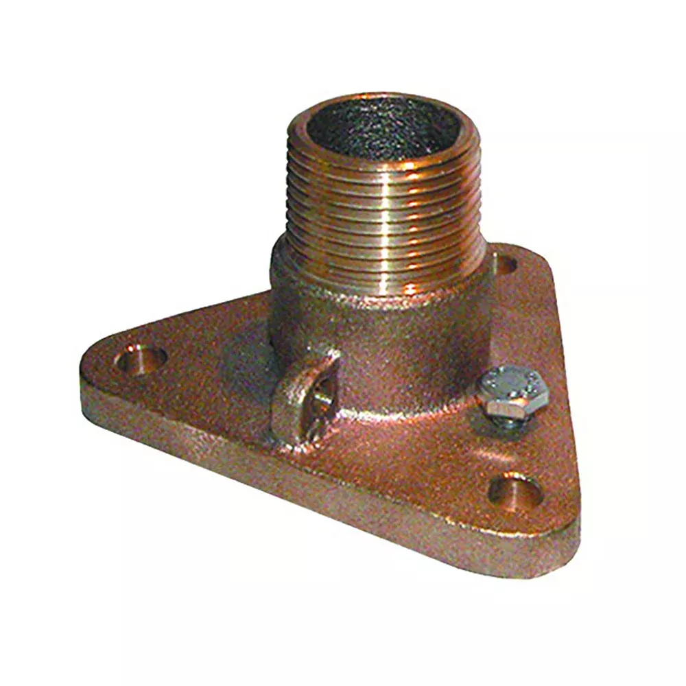 GROCO 1 ” Bronze NPS to NPT Flange Adapter IBVF-1000