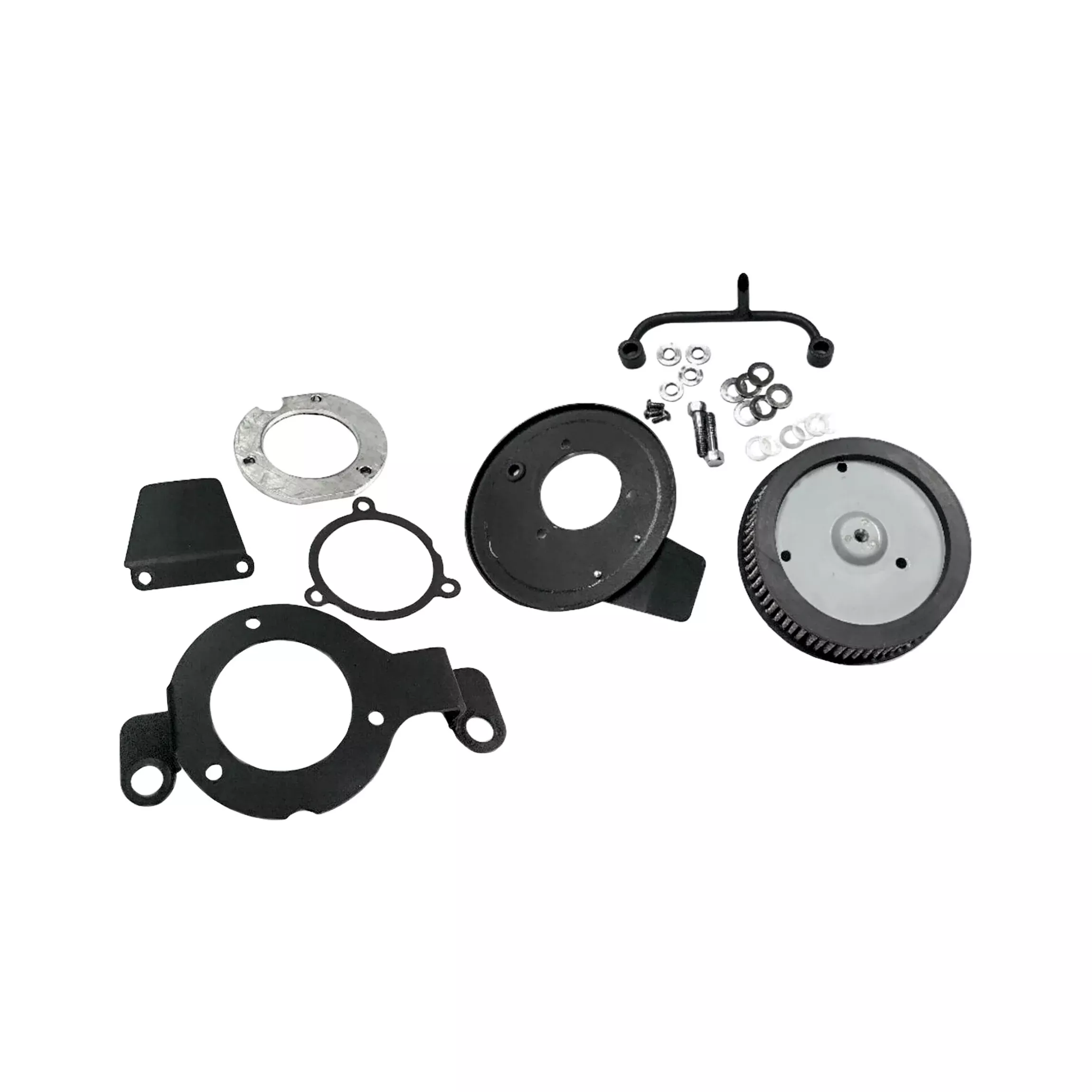 HARDDRIVE M8 ROUND HI PERFORM SATIN BLACK A/C AND BREATHER KIT - 820-50576