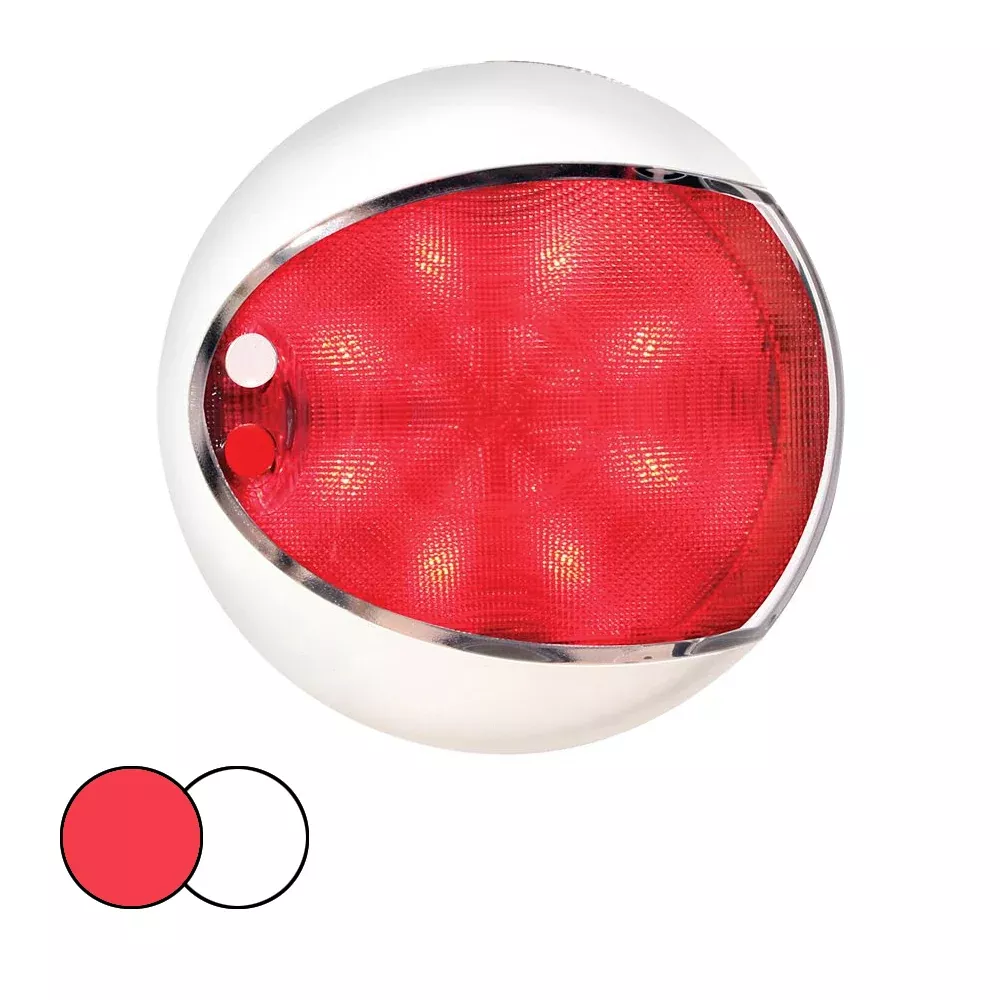 Hella Marine EuroLED 130 Surface Mount Touch Lamp – Red/White LED – White Housing 959950121