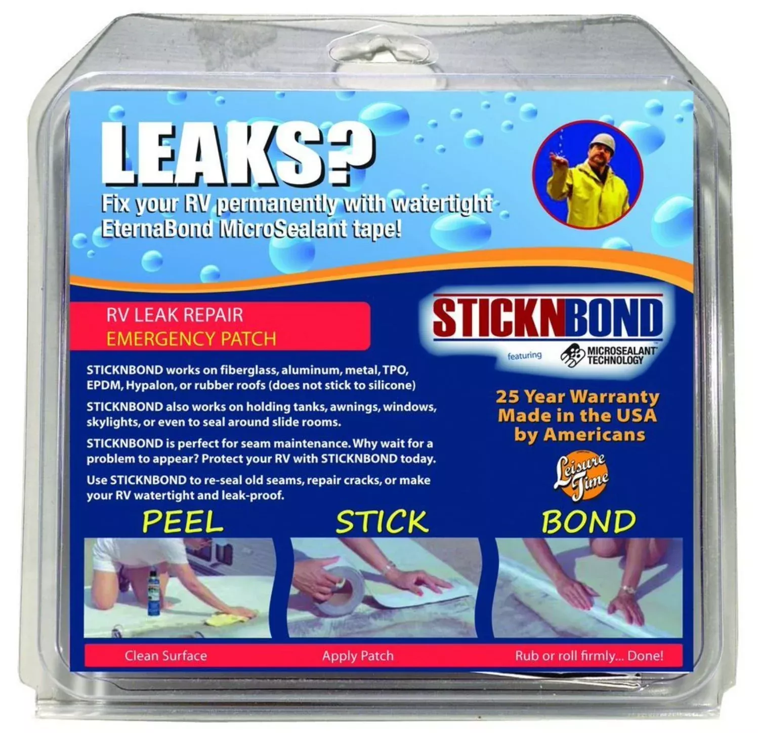 Heng's Industries 60009 STICKNBOND ™ Roof Repair Tape; 6" x 6" Patch