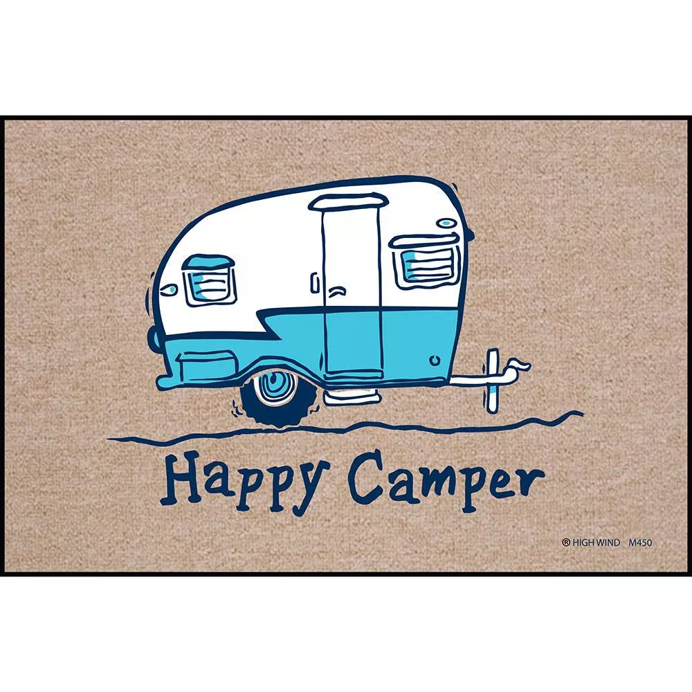 High Cotton Door Mats, 18” x 27”, Happy Camper