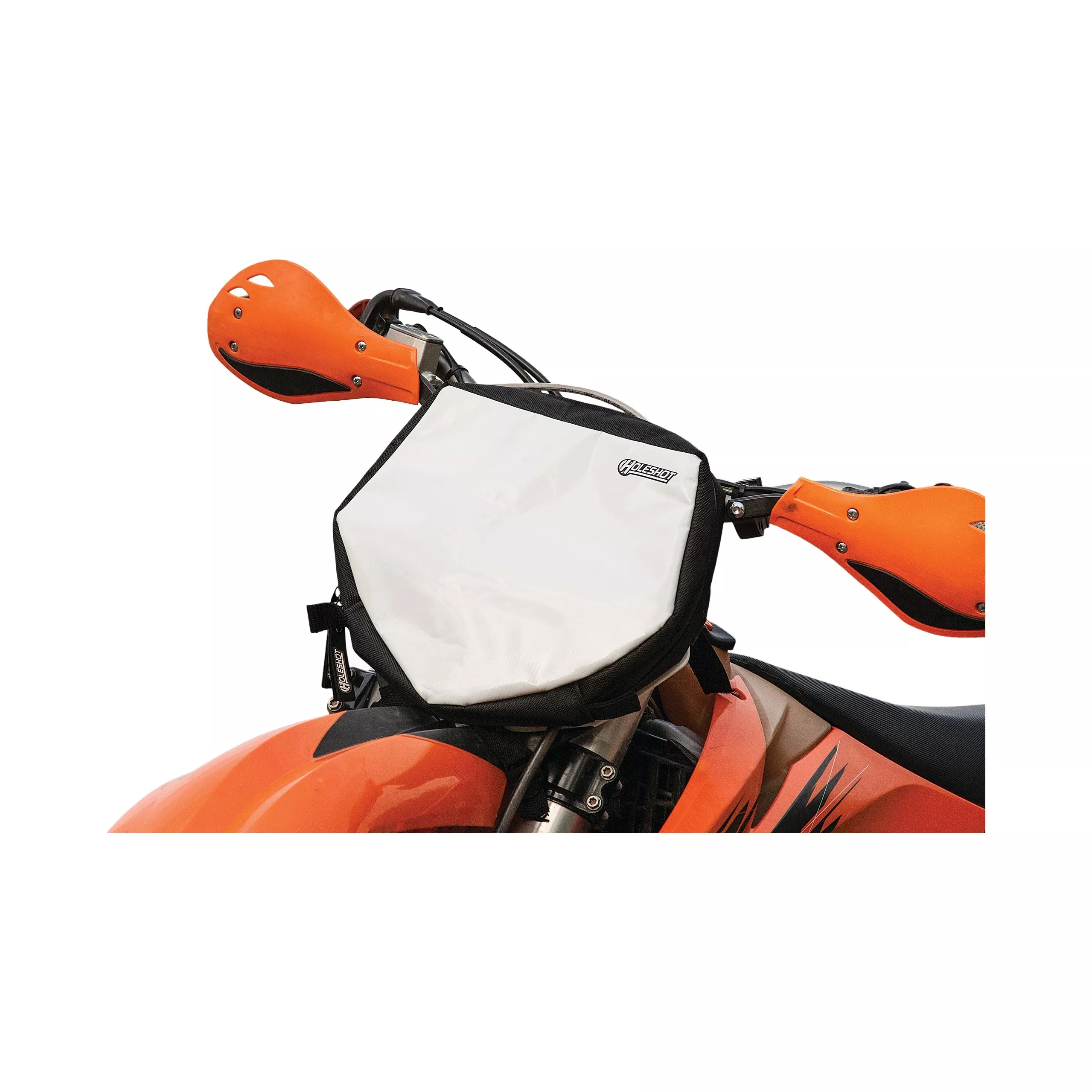 HOLESHOT FRONT NUMBER PLATE BAG BLACK - 45-2080
