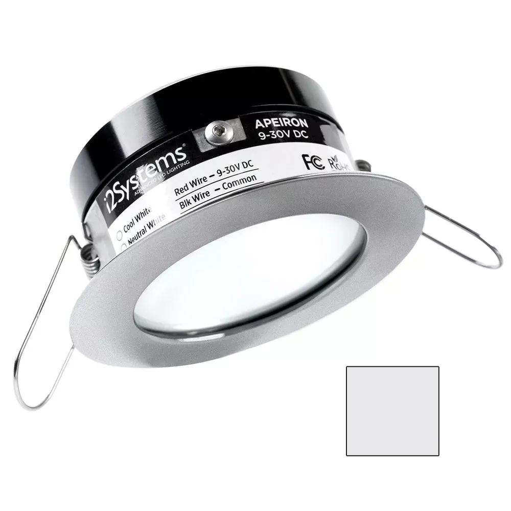 i2Systems Apeiron PRO A503 – 3W Spring Mount Light – Round – Cool White – Brushed Nickel Finish A503-41AAG