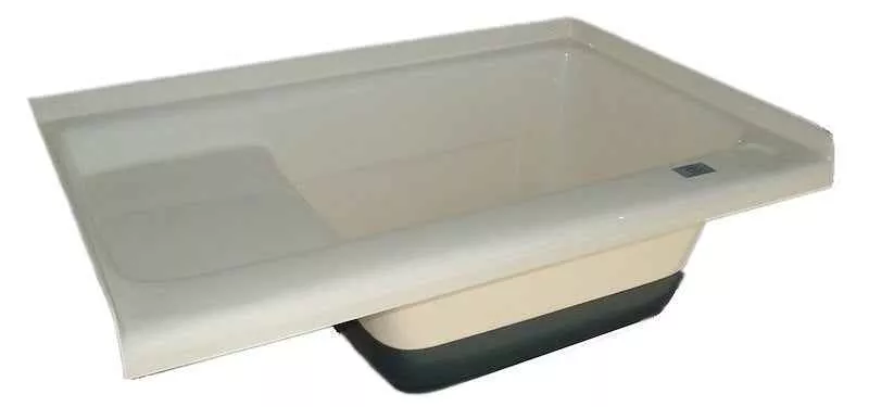 Icon 00476 TU500 36" x 24" RV Sit-In Step Bathtub, Right-Hand Drain