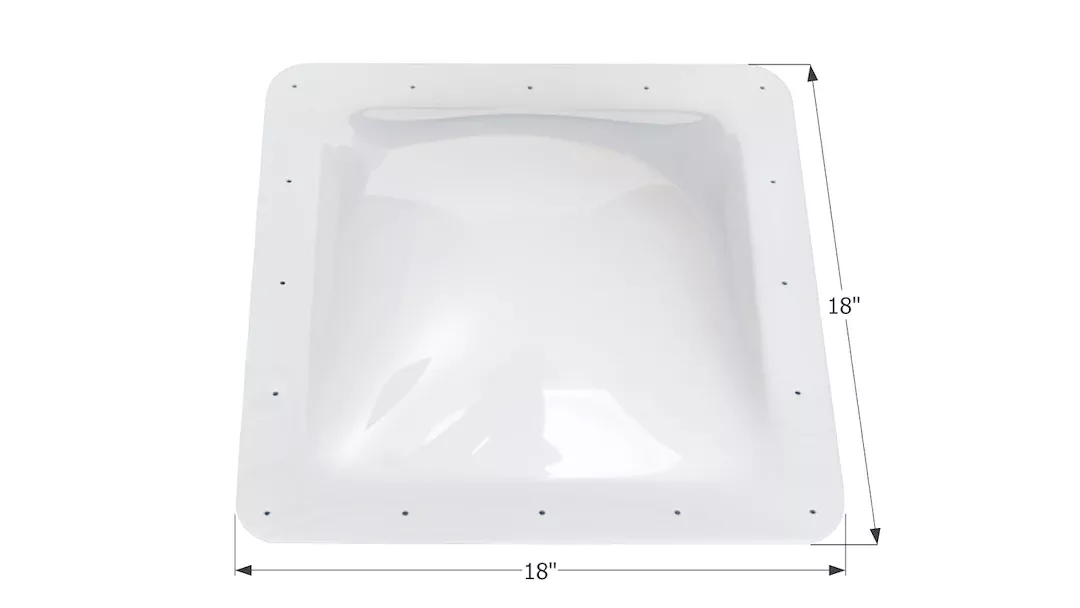 Icon 01817 Skylight - 14 in x 14 in, White