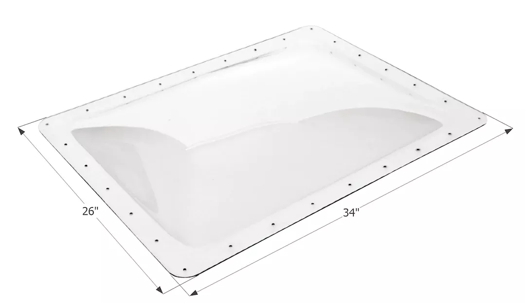 Icon 01850 Skylight - 34 in x 14 in, Clear