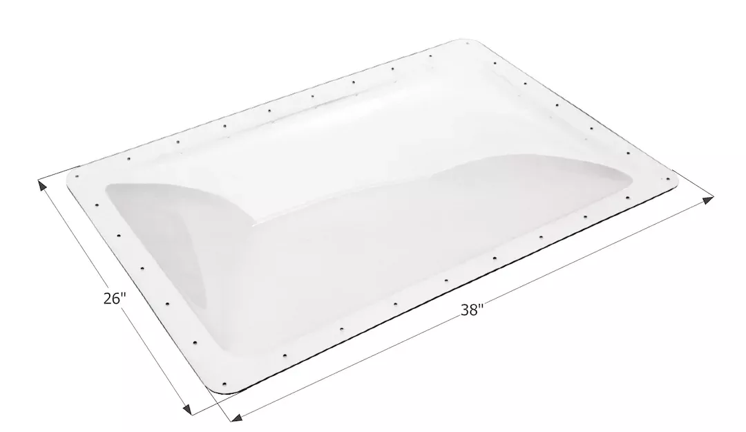 Icon 01860 Clear Skylight - 34 x 22 in Opening