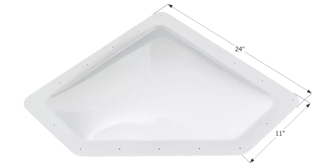Icon 01865 Skylight - 20 in x 8 in, White