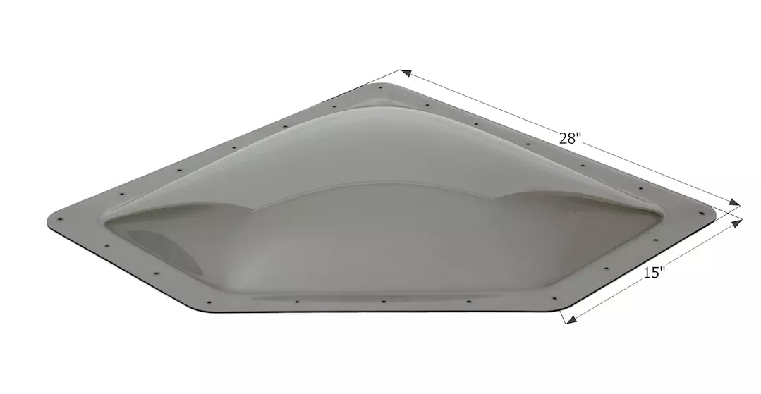 Icon 12081 Skylight - 24 in x 12 in, Smoke