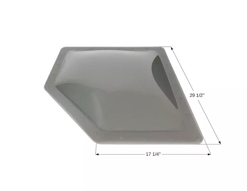 Icon 12207 Neo Angle Skylight 4" Bubble Type Opening 25-1/2" x 14-1/4" Smoke