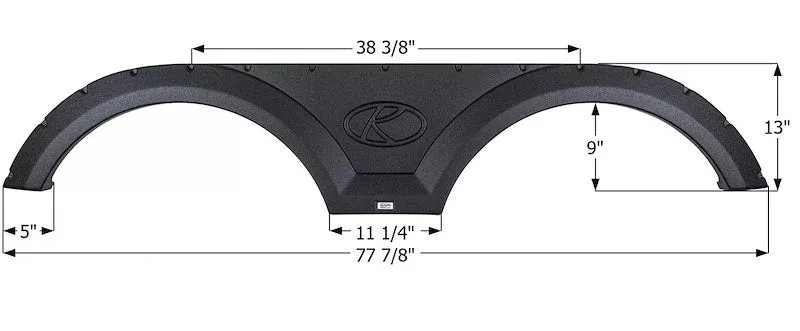 Icon 12410 Fender Skirt Various Keystone Brands Including Passport/ Premier/ Bullet 77-7/8 Inch 13 Inch Black