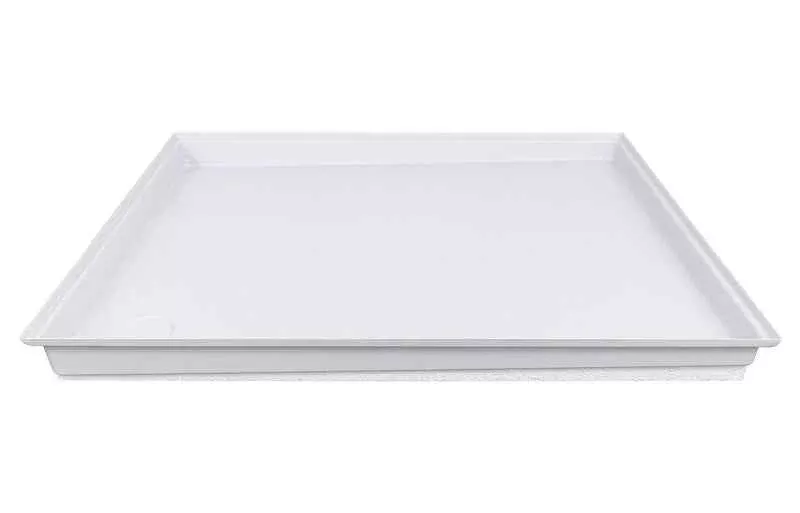 Icon 15037 35" x 26-5/8" RV Shower Pan, Polar White ABS Shower Base