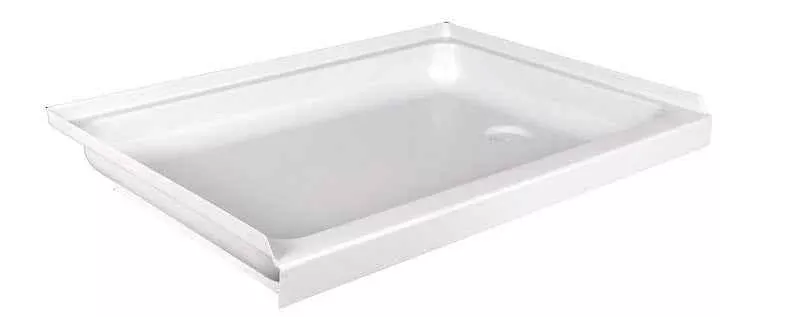 Icon 15238 31-7/8" x 23-7/8" RV Shower Pan with Right-Hand Drain, Polar White