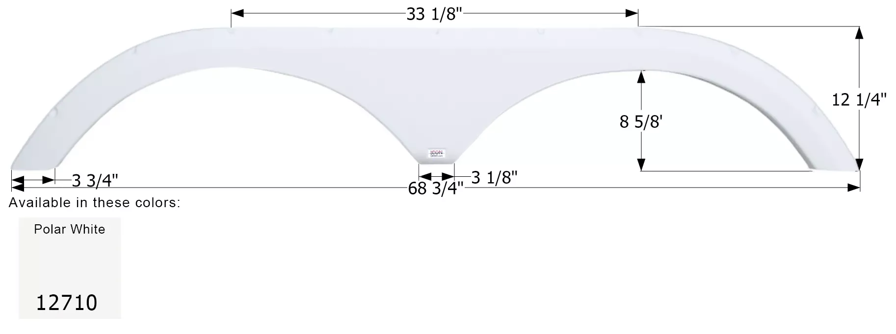 ICON – Fender Skirt, Tandem, Starcraft, FS2710, Polar White