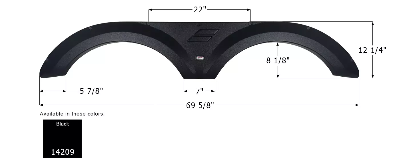 ICON – Fender Skirt, Tandem, Starcraft, FS4209, Black