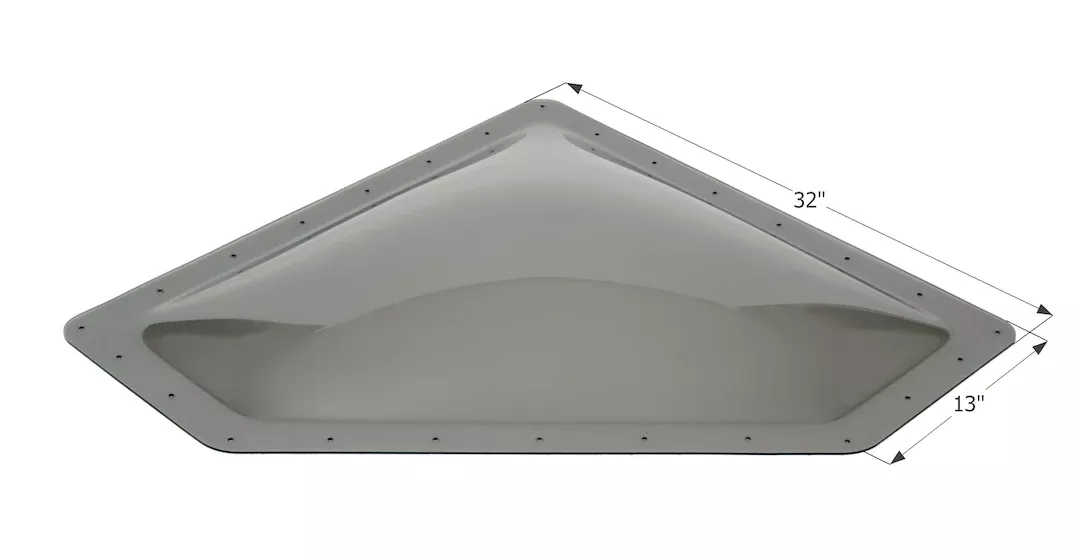 Icon Skylight - 28 in x 10 in, Smoke – 12112