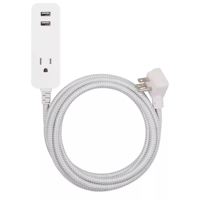 Jasco 10-ft Extension Cord with Grounded Outlet and USB – 37917