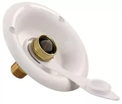 JR Products Fresh-Water Inlet with Check Valve - White – 321-B-26-A
