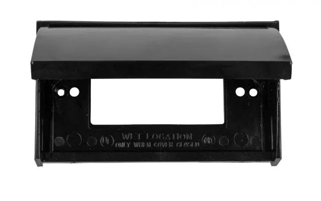 JR Products Receptacle Cover - Black – 05-12215
