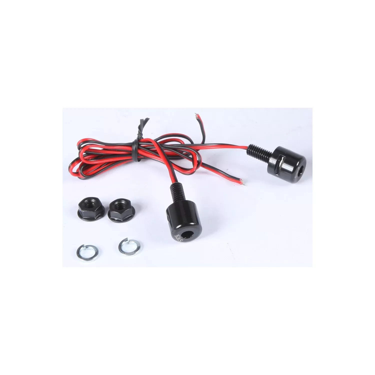 K&S LIGHTED LICENSE PLATE BOLT BLACK - 225-9160BK