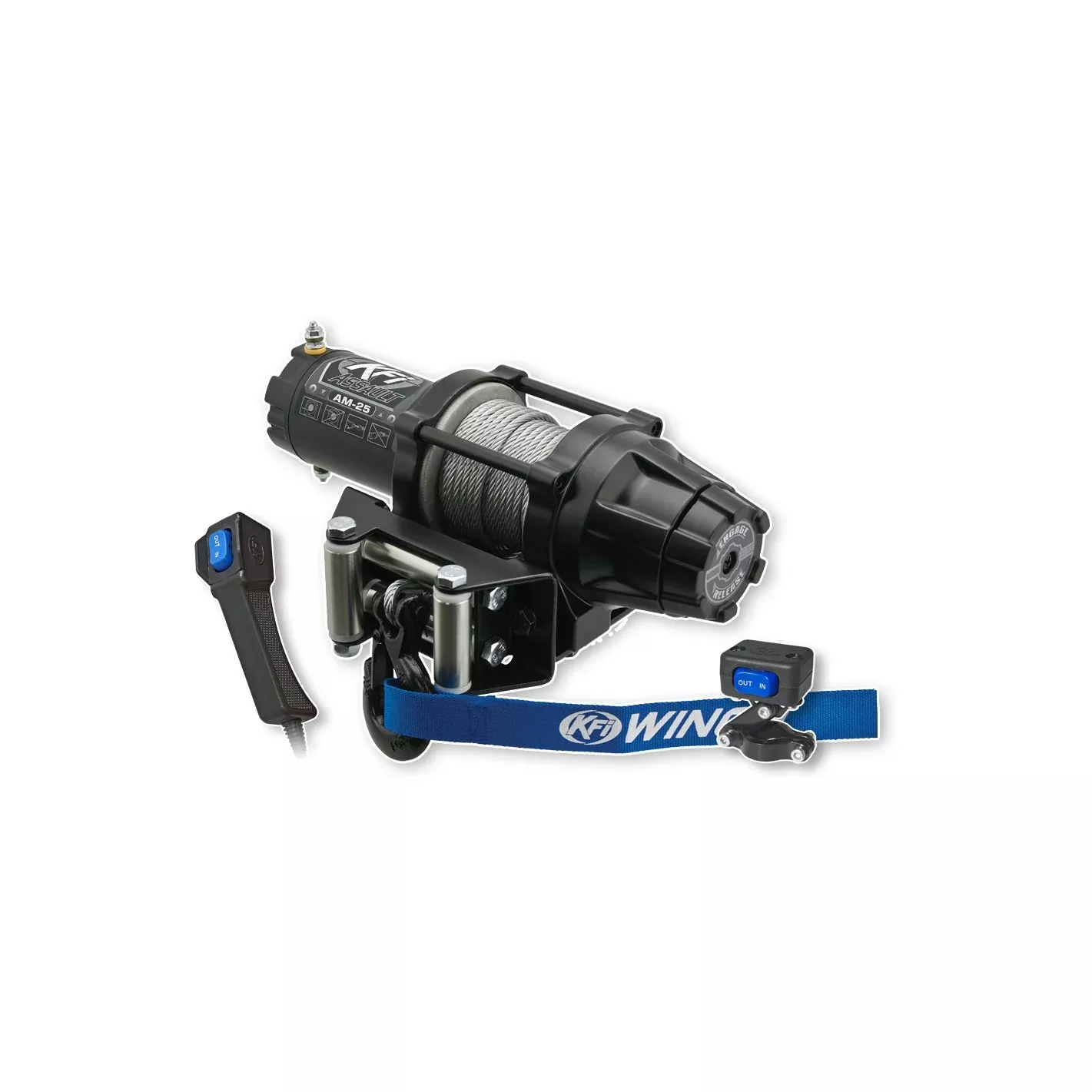 KFI 2500LB STEEL CABLE ASSAULT SERIES WINCH - 10-0218