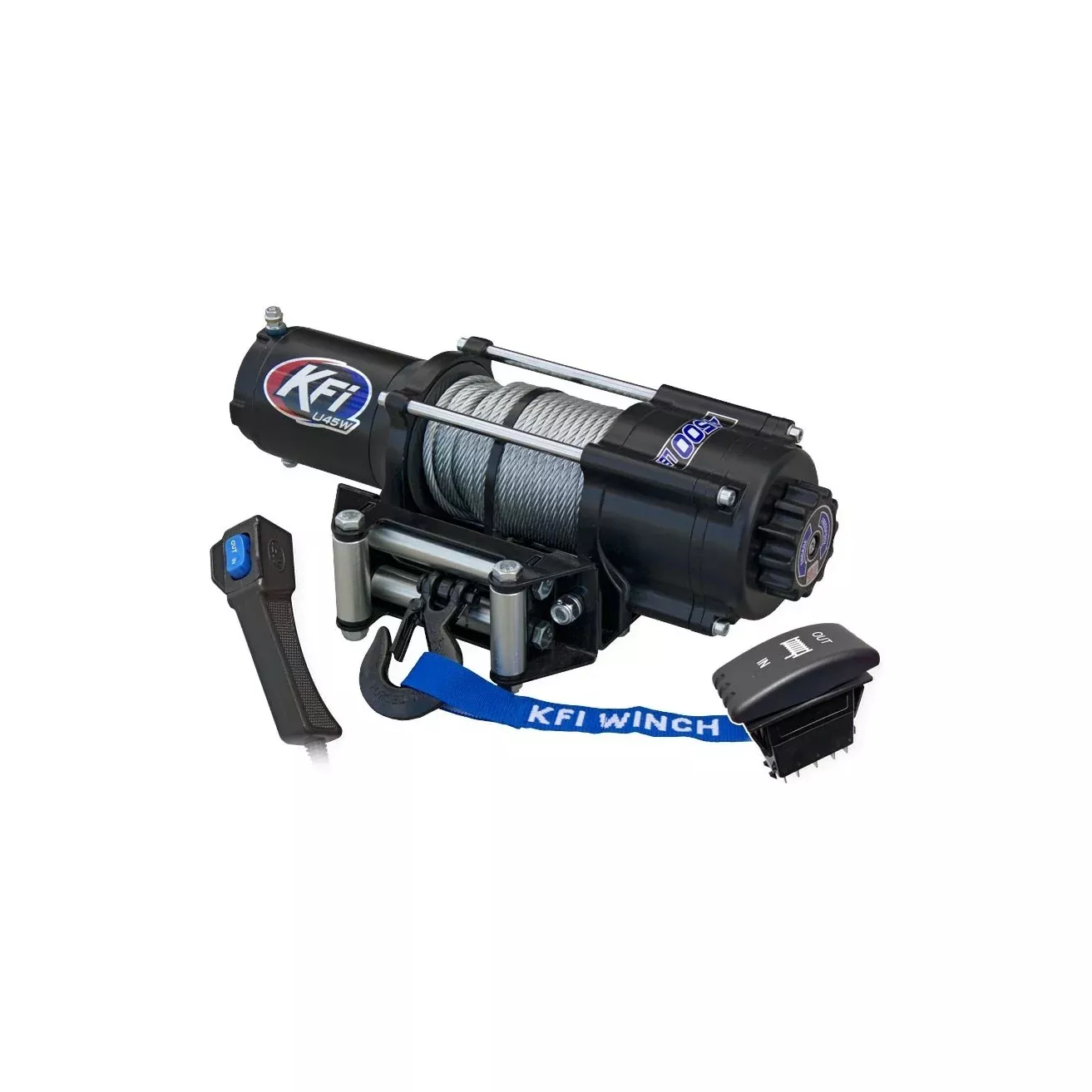 KFI WIDE 4500 LB UTV WINCH - 10-0207