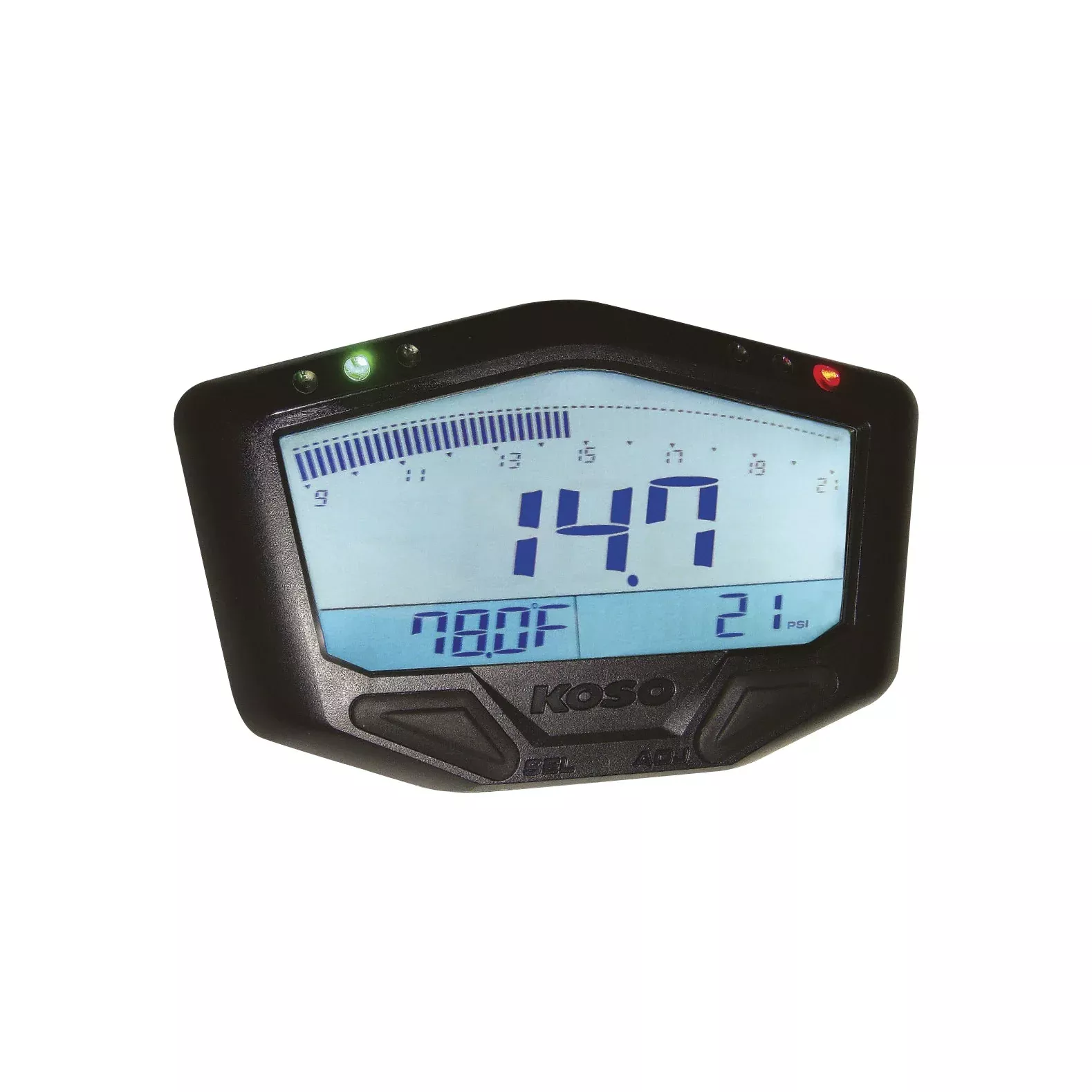 KOSO X-2 BOOST GAUGE W/ AIR/FUEL RATIO AND TEMPERATURE - 27-5757