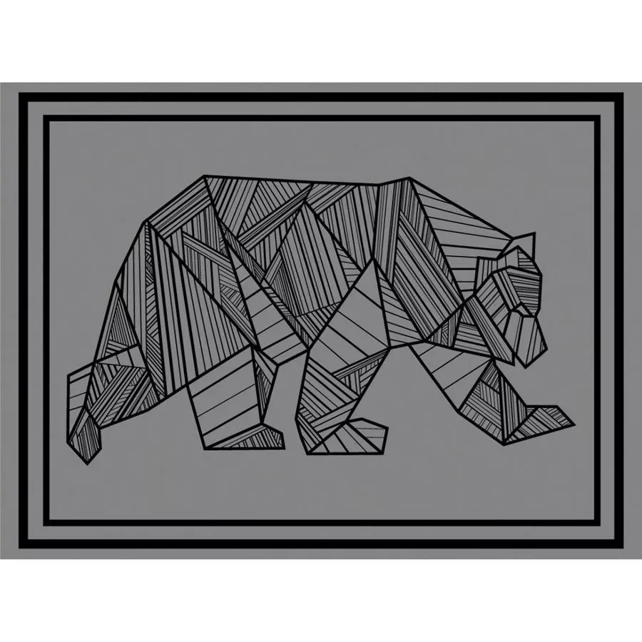 KUMA KM-RVMB-GB-12 Bear Outdoor Mat – 12′ x 9′, Gray/Black