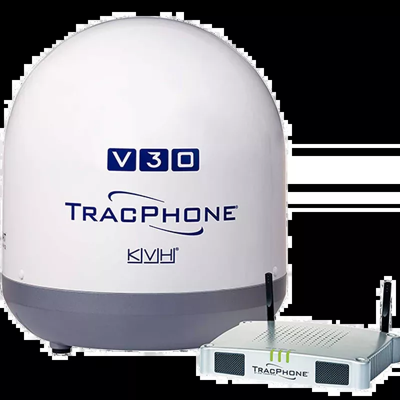 KVH 01-0432-01 TracPhone V30 Marine VSAT Satellite Telephone System
