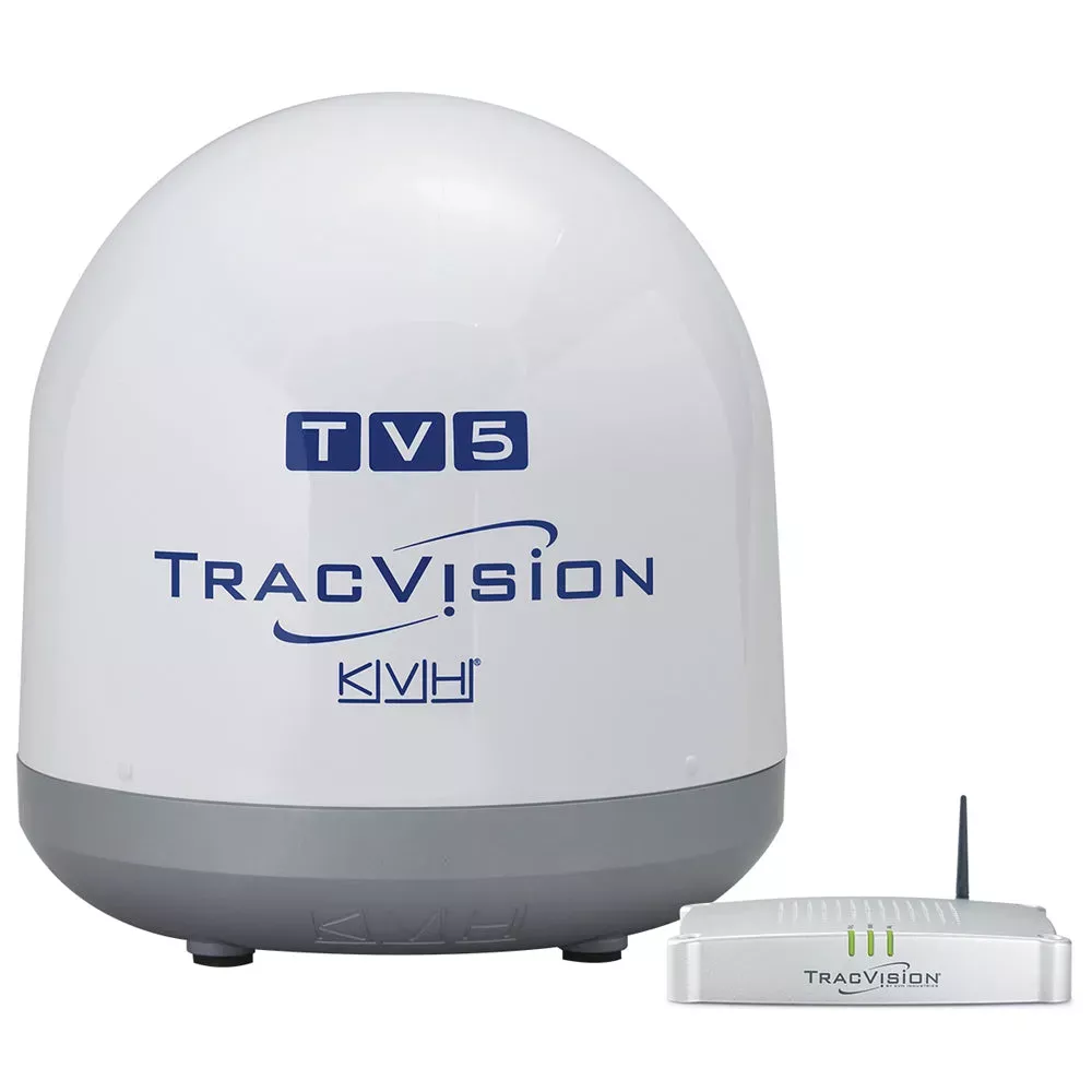 KVH TracVision TV5 w/IP-Enabled TV-Hub & Linear Universal Quad-Output LNB w/Manual Skew 01-0364-04