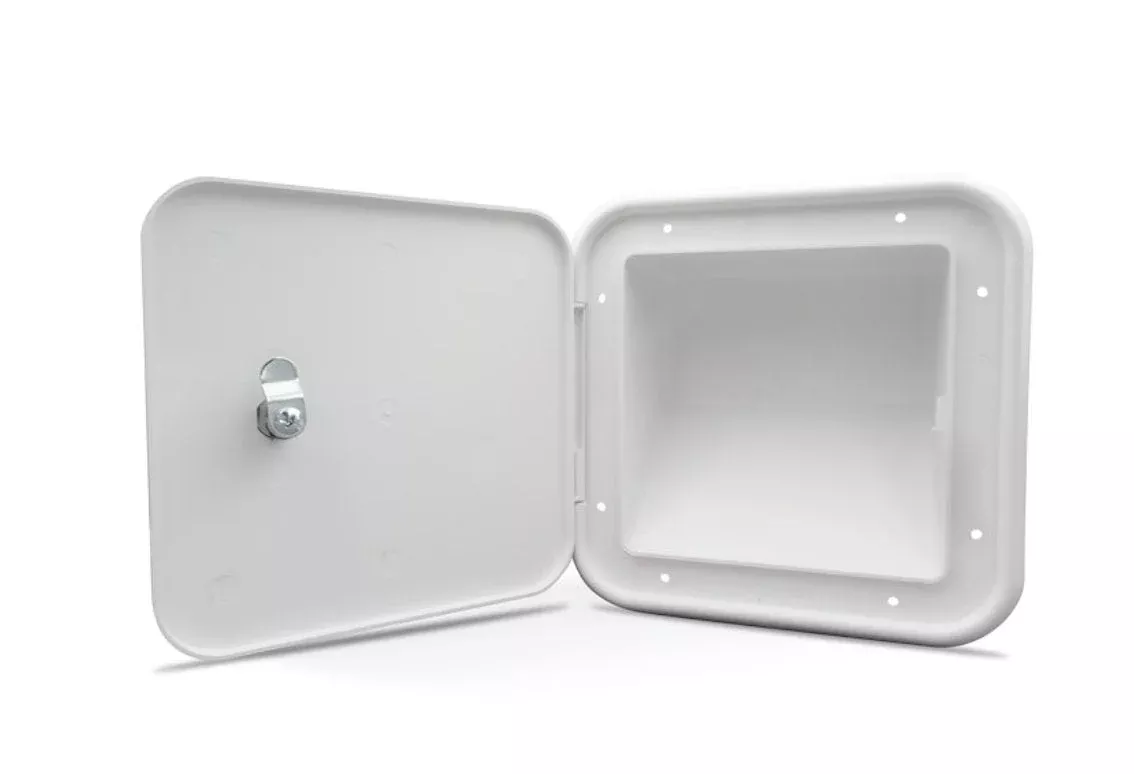 Large Key Lock Multi-Purpose/Fuel Hatch with Slant Back, Polar White