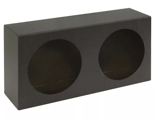 LB6123 - Dual Round Light Box Black Powder Coated Steel