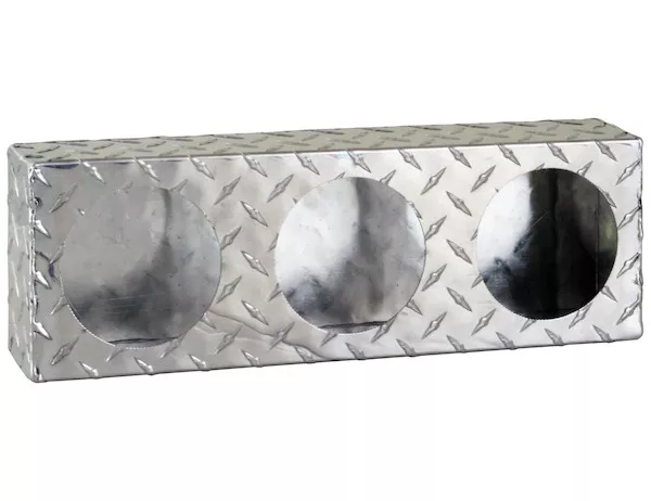 LB6183ALDT - Triple Round Light Box Diamond Tread Aluminum