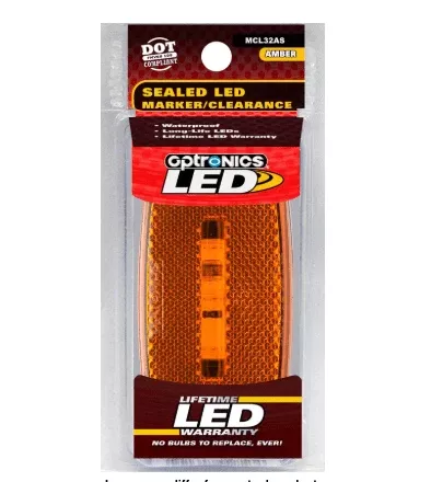 LED Clearance/Marker Light Oval White Amber