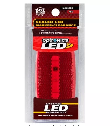 LED Clearance/Marker Light Oval White Red