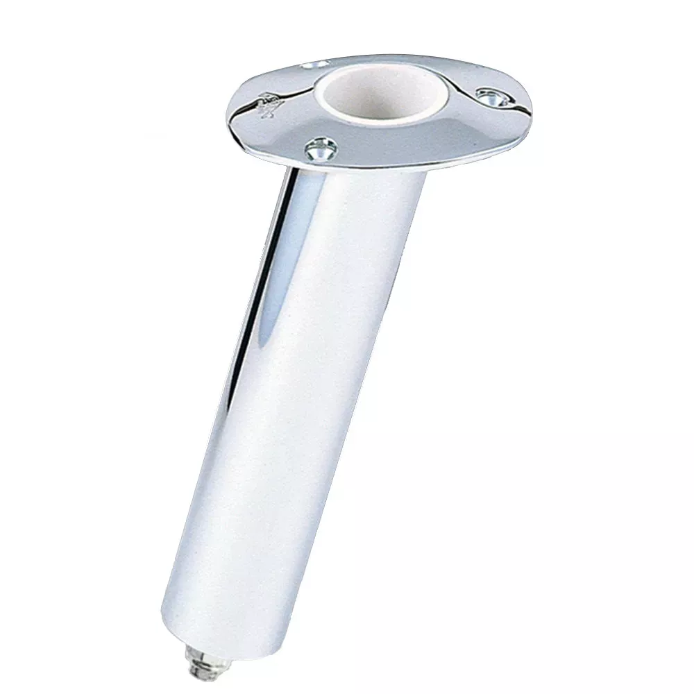 Lee’s 15° Stainless Steel Swivel Base Flush Mount Rod Holder – Extra Long Tube 2.25 ” OD X 14.5 ” Tube